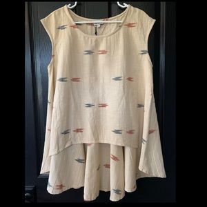 The Odells Ikat Peplum-Style Top